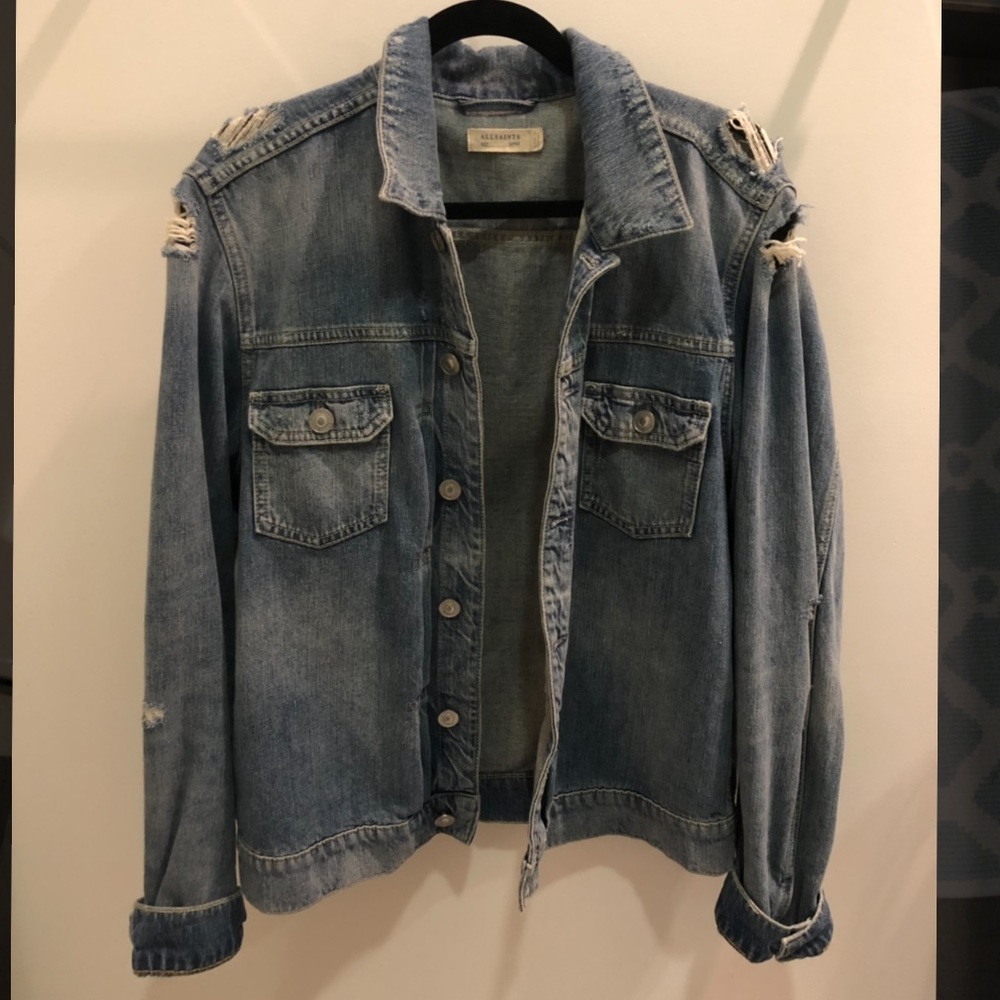 Allsaints ripped denim jacket